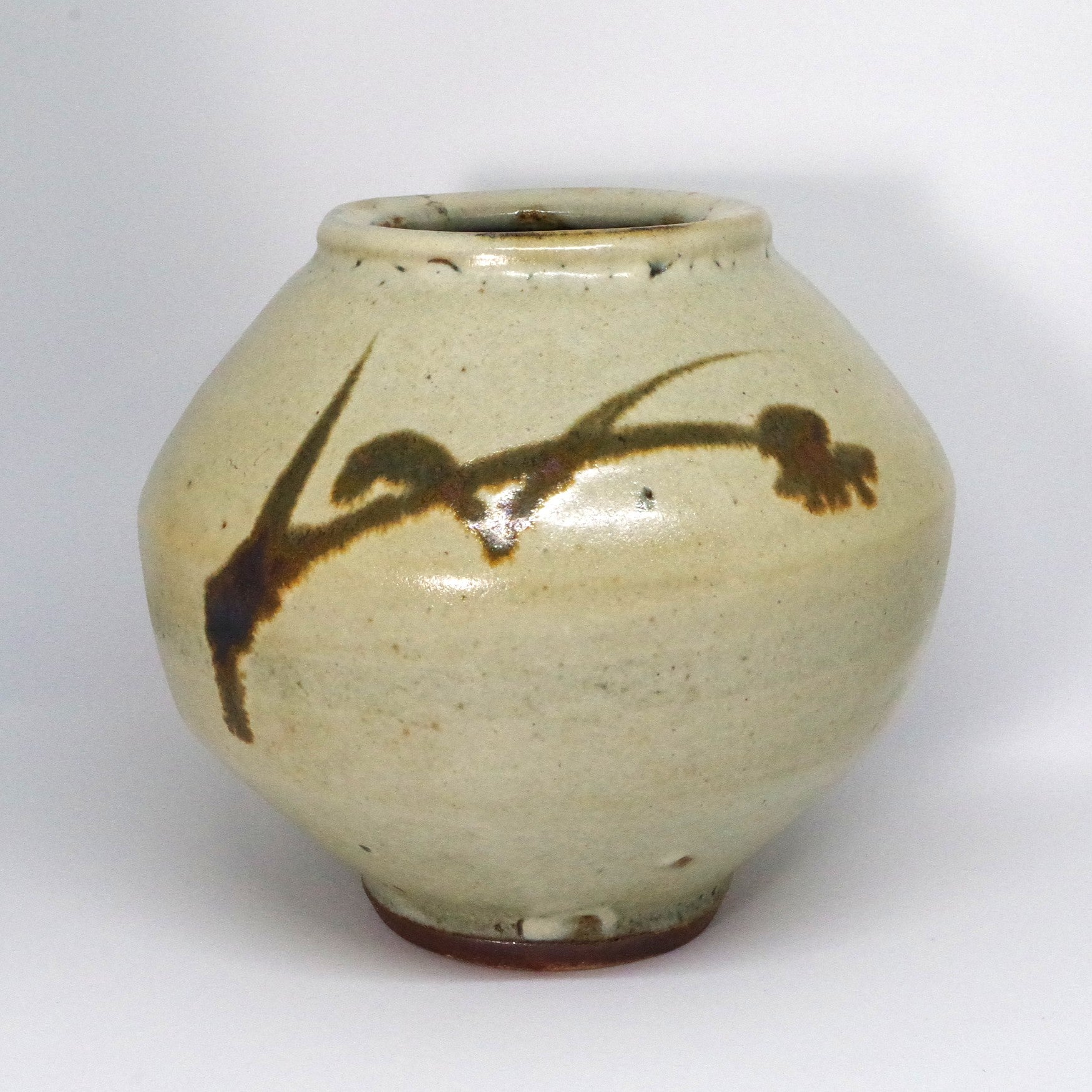 萩焼 中村絵里子 三角柱 扁壺 オブジェ 長期保管品 萩焼 中村絵里子