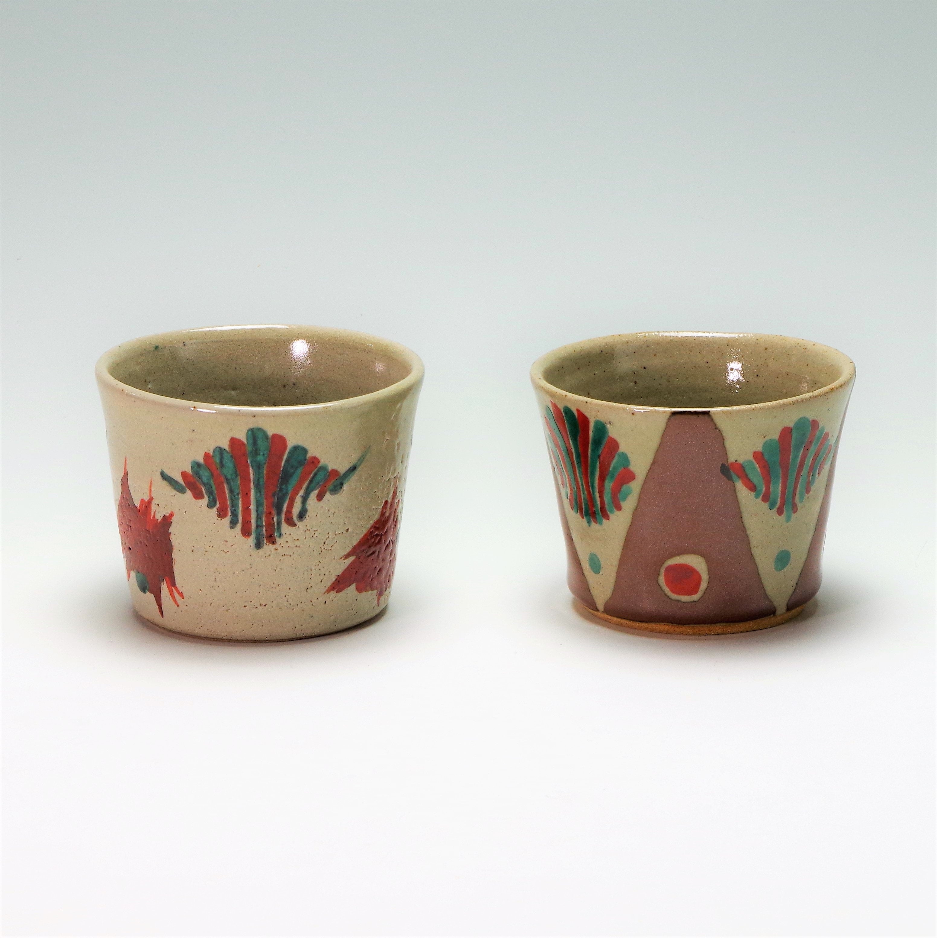 浜田友緒 柿釉赤絵花瓶 浜田友緒 柿釉赤絵花瓶 濱田友緒 柿釉赤絵花瓶